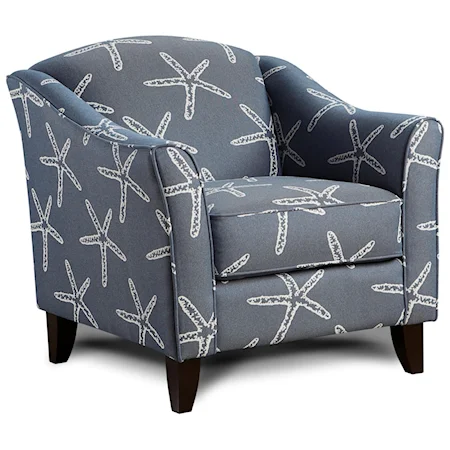 Contemporary Accent Chair with Tapered Legs